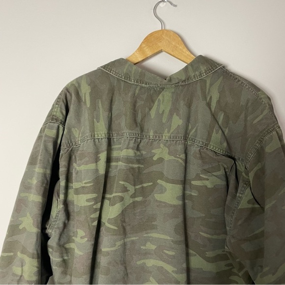 [Outdoor Life] Men's Camo Print Button Down Thrashed Sherpa Lined Barn Jacket - Picture 7 of 7